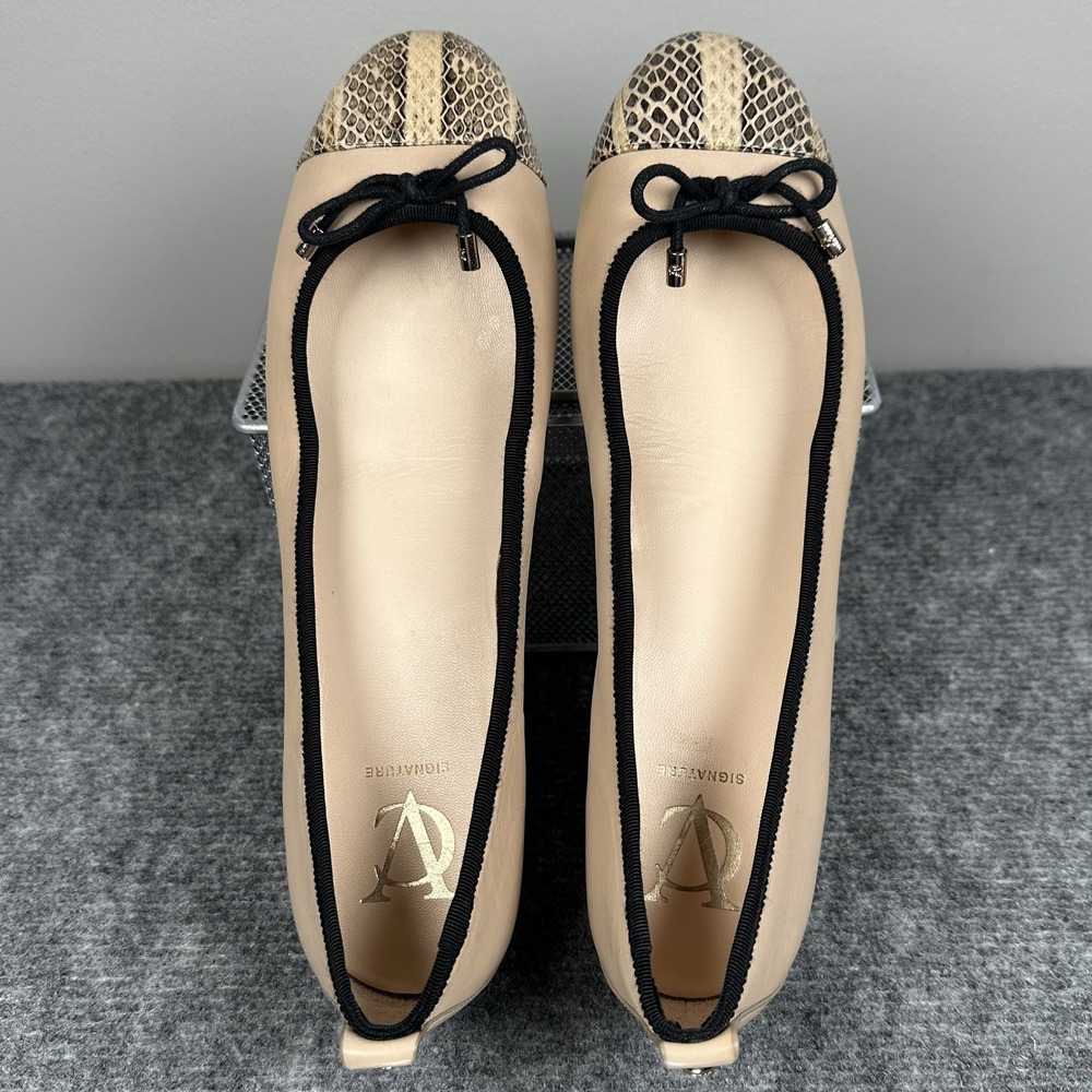 VC Signature By Vince Camuto VI-ANDREA Leather Snakeskin Ballet Flats Women's 10